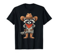 Raccoon Cowboy Cowgirl Western Country T-Shirt - Graphic Print Unisex - T-Shirt, Sweatshirt, Hoodie