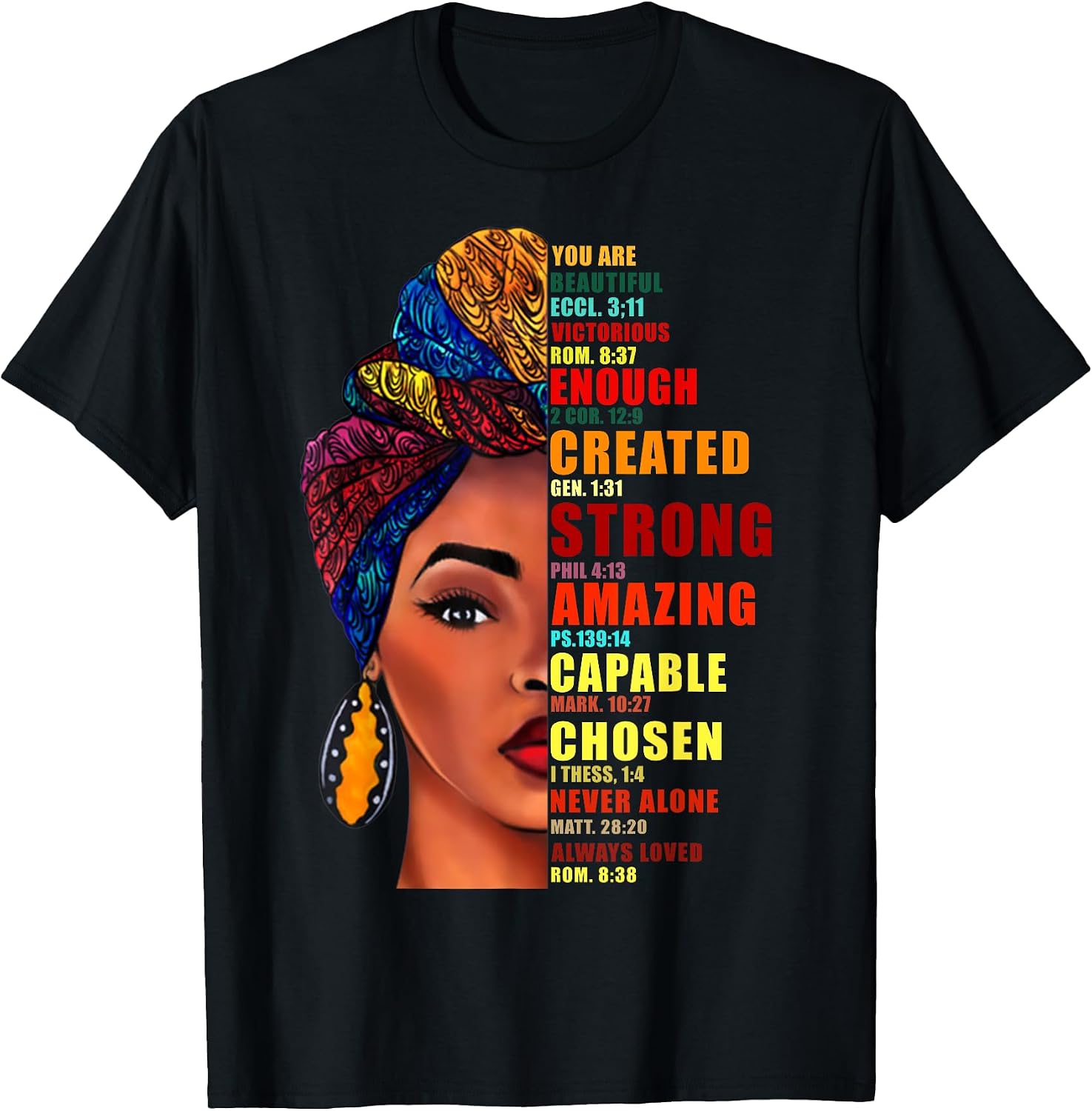 You are Beautiful Victorious Enough Created Strong - Adult & Kids T-Shirts, Sweatshirts & Hoodies apparel design preview 1
