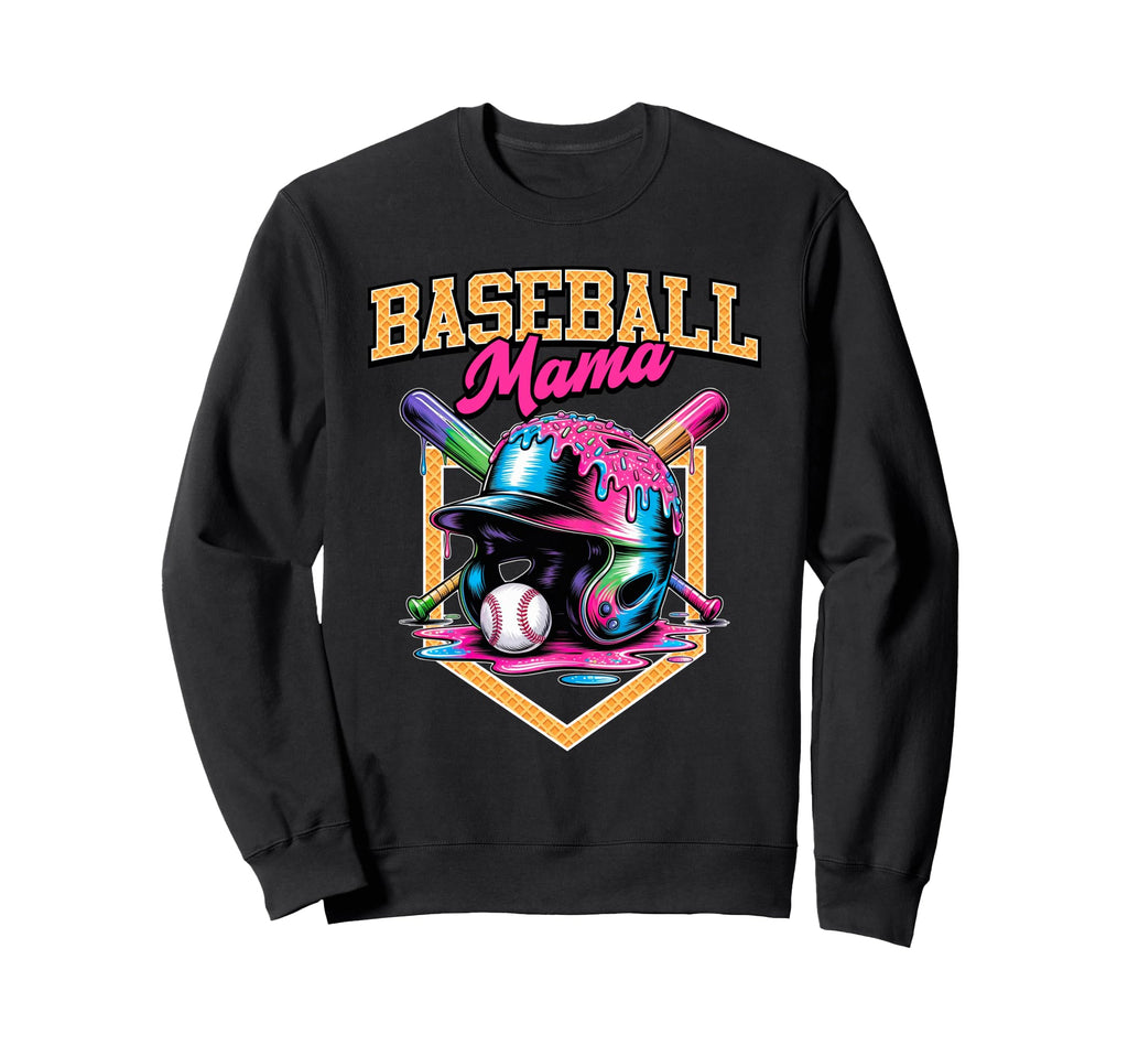 Baseball Mama Tie Dye Baseball Sweatshirt - Aesthetic Graphic Men Women - T-Shirt, Sweatshirt, Hoodie