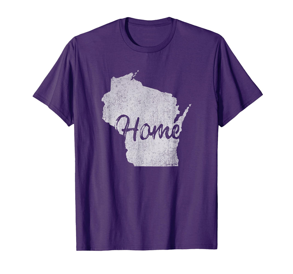 Wisconsin Home Distressed I Love T-Shirt - Casual Everyday Wear Men Women - T-Shirt, Sweatshirt, Hoodie