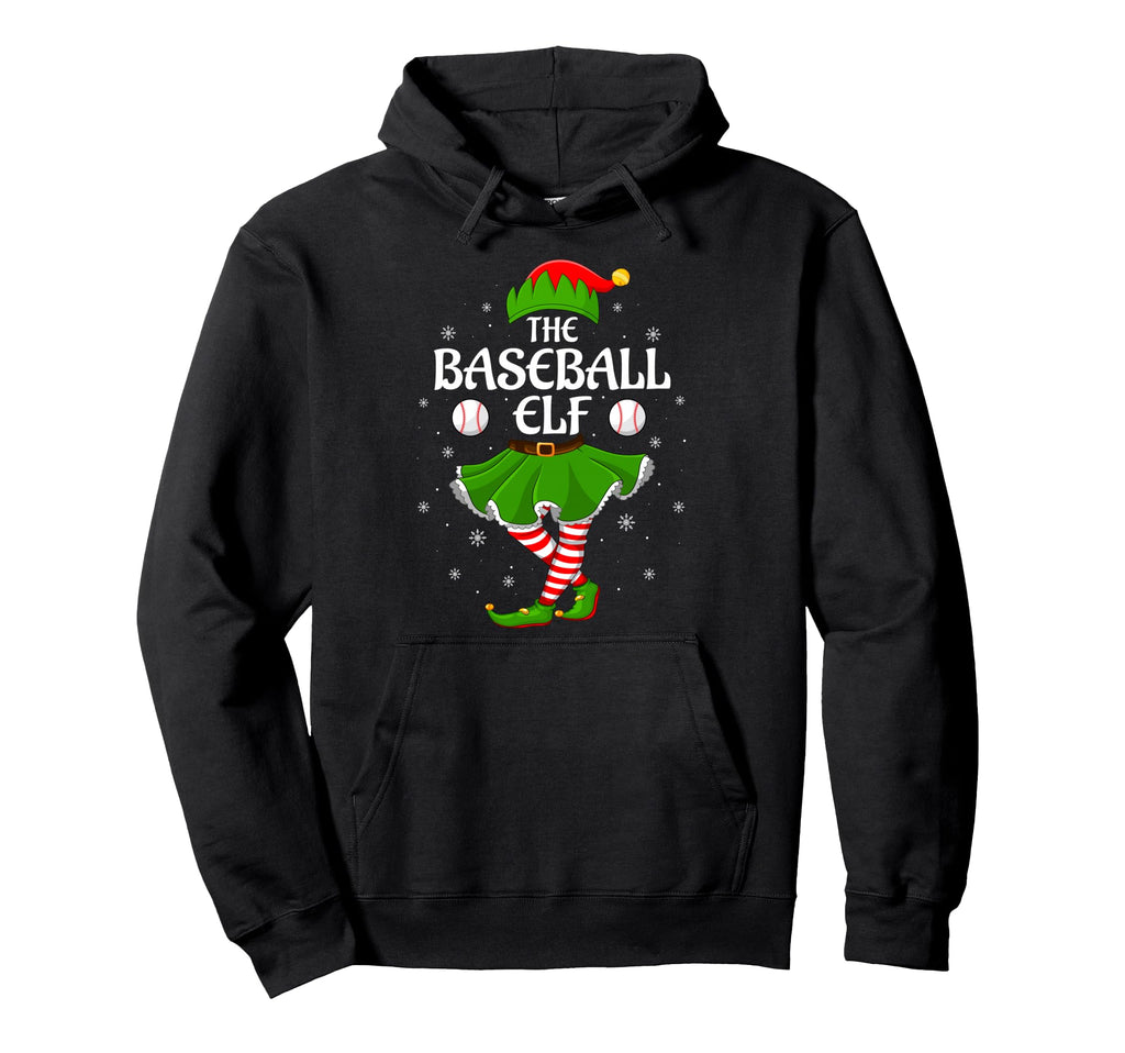 Baseball Elf Family Elf Squad Hoodie - Minimalist Print Men Women - T-Shirt, Sweatshirt, Hoodie