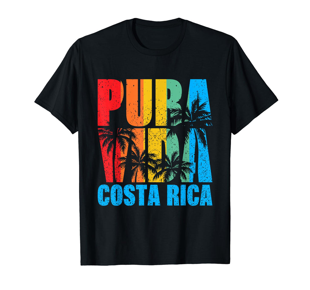 Costa Rica Pura Vida Rainbow Pura Vida T-Shirt - Custom Art Print Men Women - T-Shirt, Sweatshirt, Hoodie