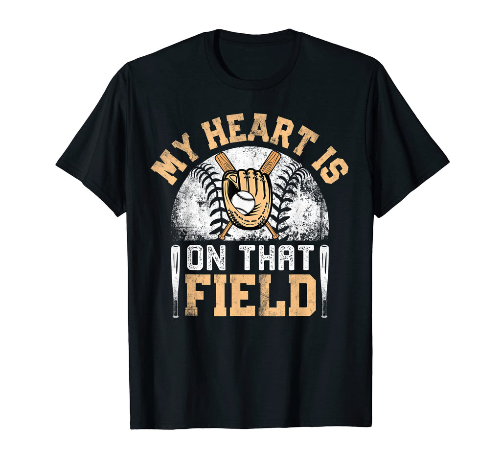 My Heart Is That Field Baseball Mom T-Shirt - Aesthetic Graphic Unisex - T-Shirt, Sweatshirt, Hoodie