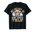 My Heart Is That Field Baseball Mom T-Shirt - Aesthetic Graphic Unisex - T-Shirt, Sweatshirt, Hoodie