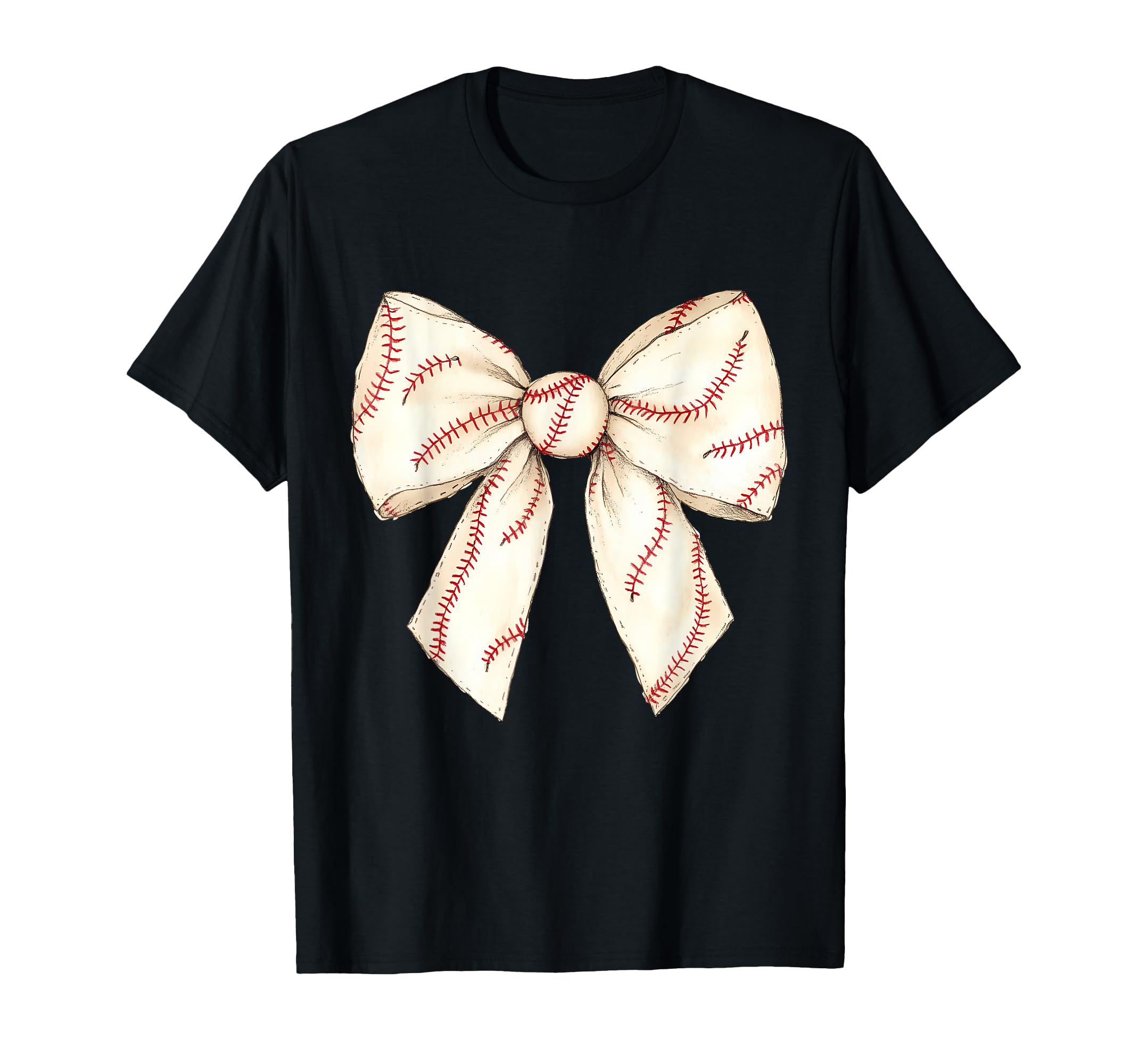 Baseball Coquette Bow Baseball Mom T-Shirt - Minimalist Print Men Women - T-Shirt, Sweatshirt, Hoodie