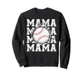 Baseball Mama Cracked Wall Family Sweatshirt - Novelty Apparel Unisex - T-Shirt, Sweatshirt, Hoodie