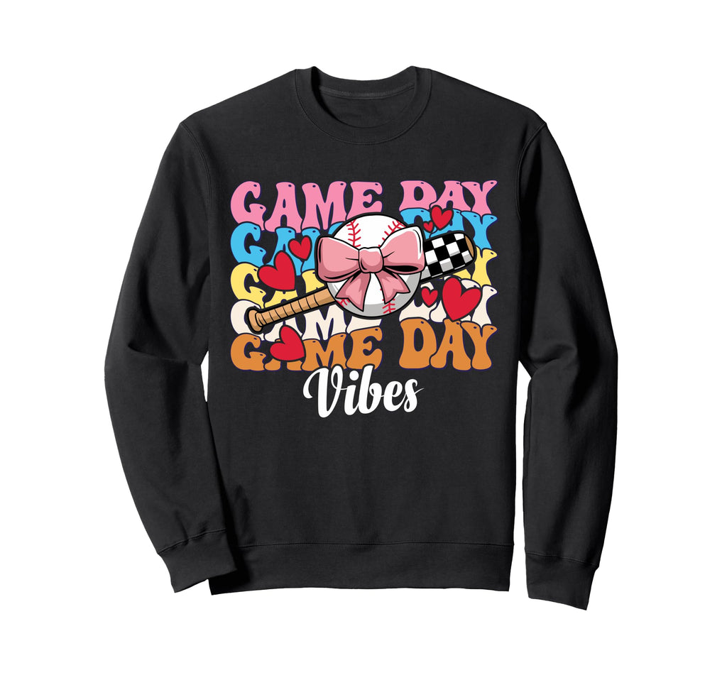 Game Day Vibes Coquette Bow Sweatshirt - Aesthetic Graphic Men Women - T-Shirt, Sweatshirt, Hoodie
