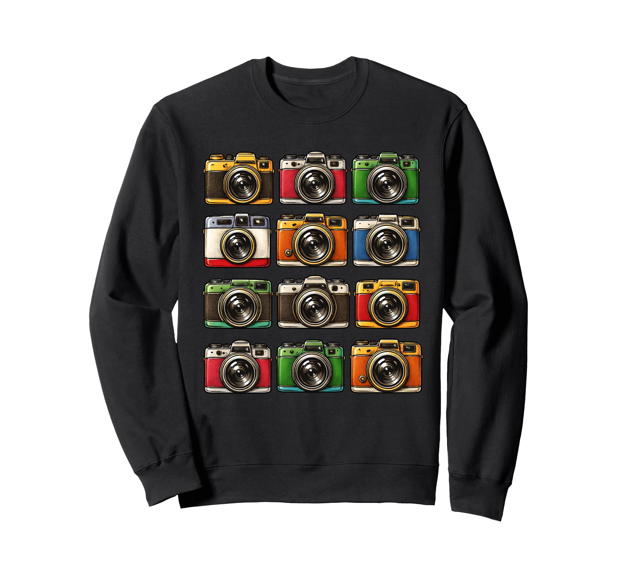 Photographer Camera Collection Sweatshirt - Trendy Graphic Unisex - T-Shirt, Sweatshirt, Hoodie