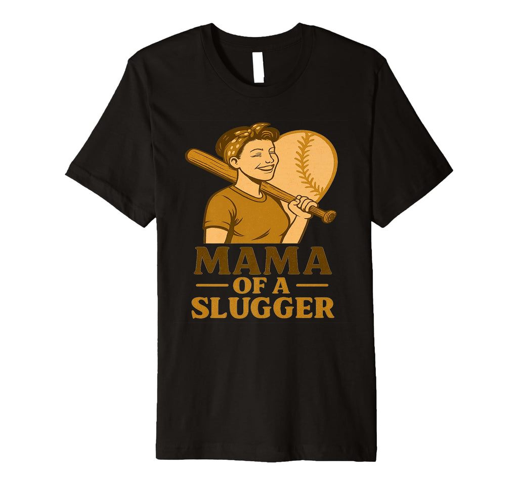 Mama Slugger Baseball Mom T-Shirt - Aesthetic Graphic for Adults - T-Shirt, Sweatshirt, Hoodie