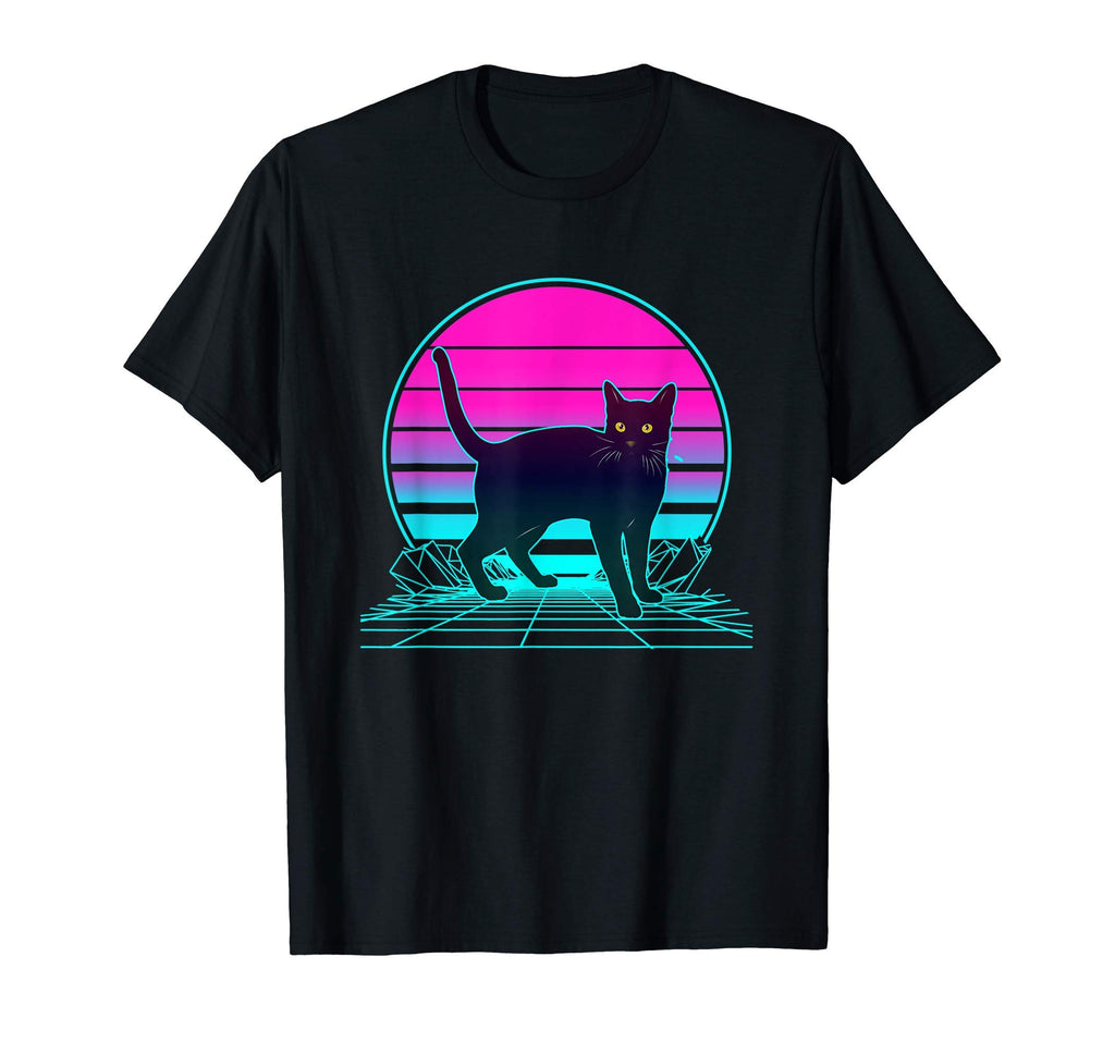Sunset Black Cat T-Shirt - Custom Art Print for Adults - T-Shirt, Sweatshirt, Hoodie