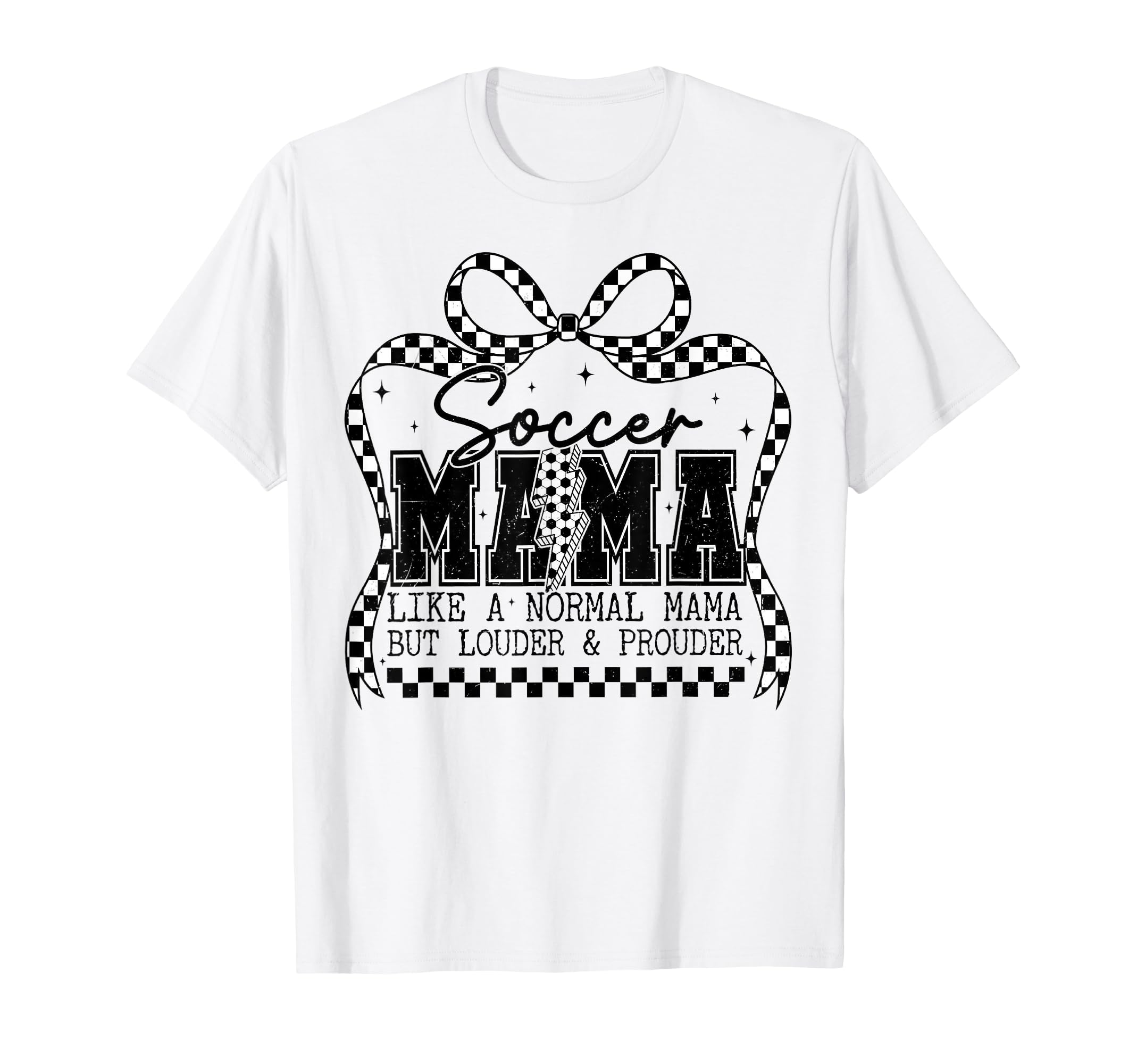 Soccer Mama Bow Game Day Coquette T-Shirt - Novelty Apparel for Adults - T-Shirt, Sweatshirt, Hoodie