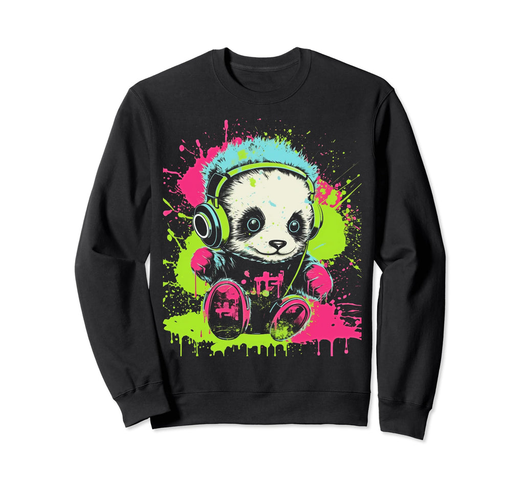 Kawaii Panda Dj Japanese Edm Y2K Sweatshirt - Aesthetic Graphic for Adults - T-Shirt, Sweatshirt, Hoodie