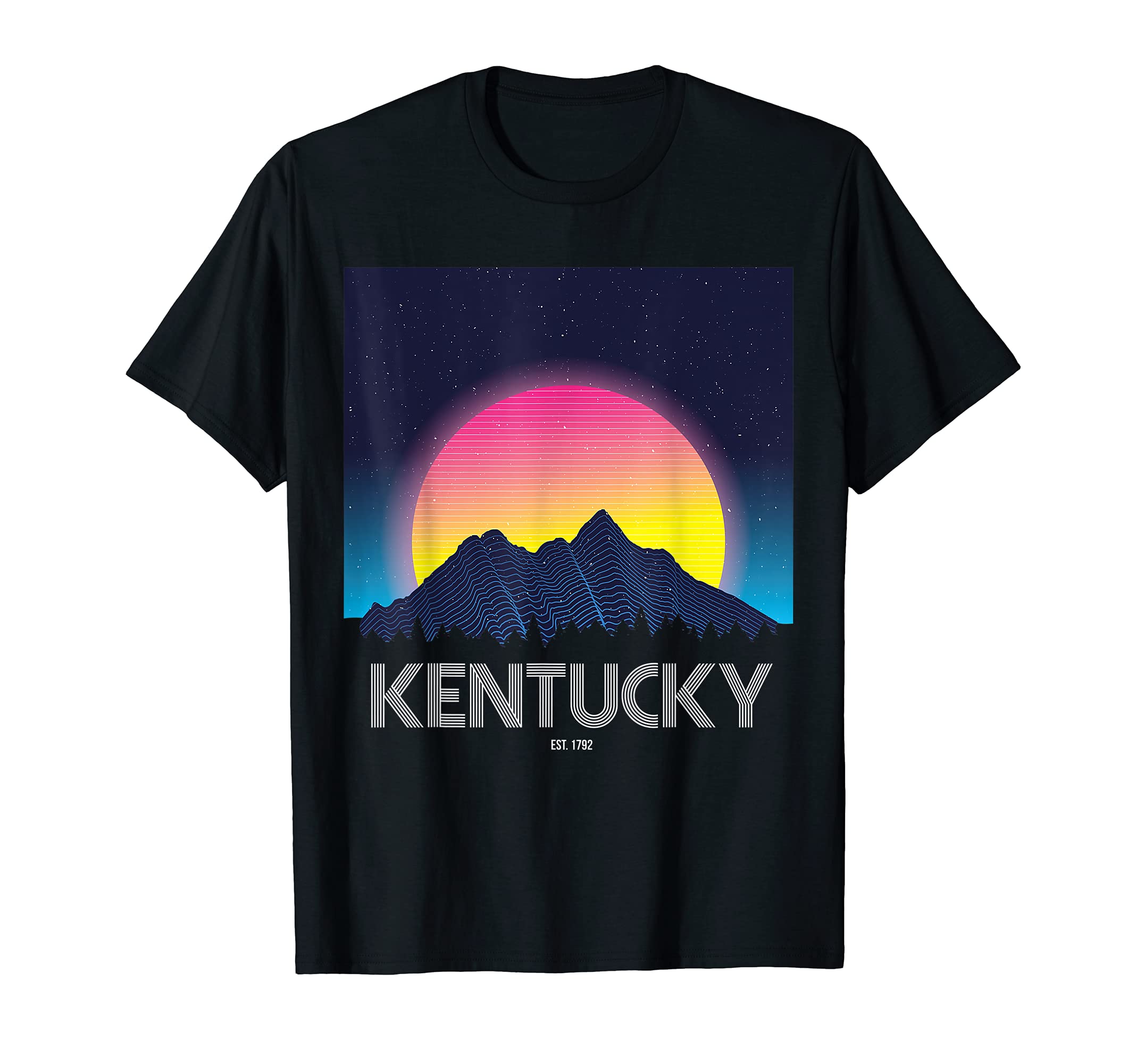 Kentucky Mountain Grid 80S 90S T-Shirt - Aesthetic Graphic for Adults - T-Shirt, Sweatshirt, Hoodie