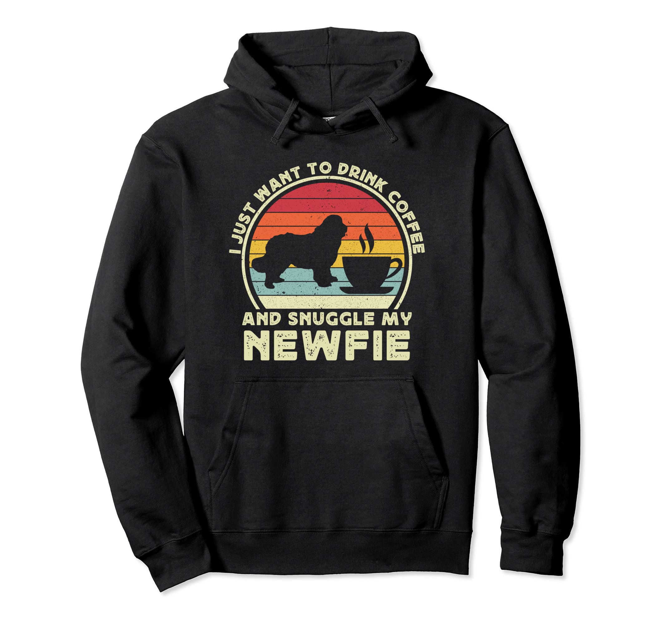 Coffee And Newfie Newfoundland Hoodie - Casual Everyday Wear for Adults - T-Shirt, Sweatshirt, Hoodie