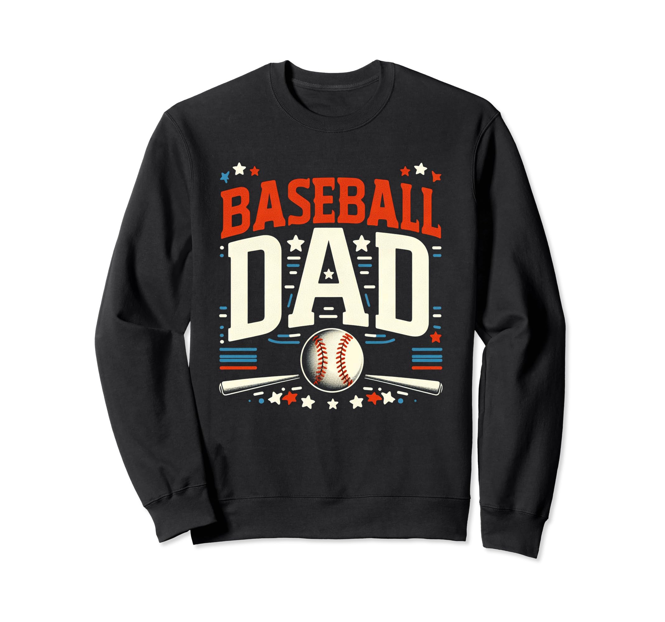 Baseball Dad Fathers Day Sweatshirt - Custom Art Print Men Women - T-Shirt, Sweatshirt, Hoodie