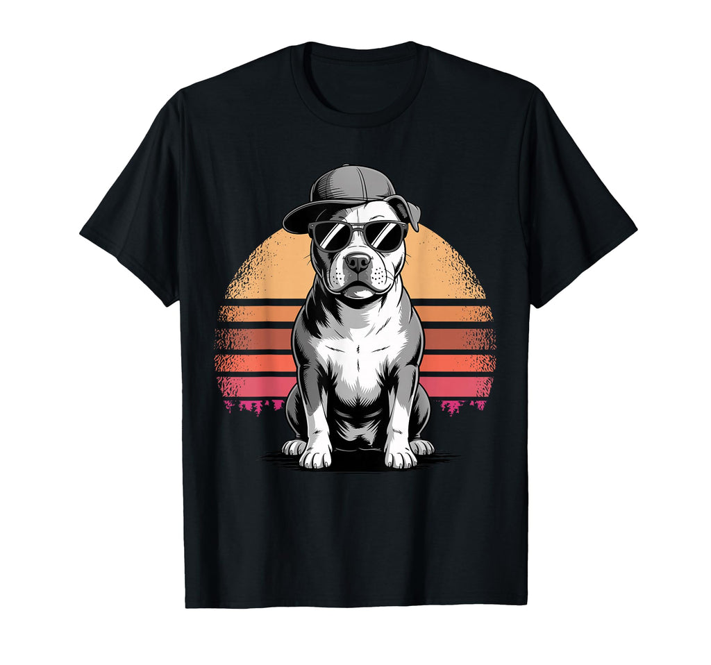 American Staffordshire Terrier Sunset T-Shirt - Novelty Apparel Men Women - T-Shirt, Sweatshirt, Hoodie