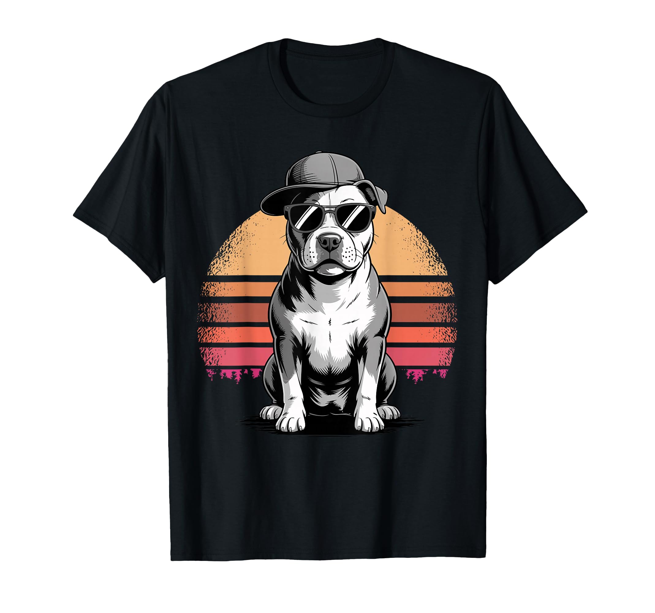 American Staffordshire Terrier Sunset T-Shirt - Novelty Apparel Men Women - T-Shirt, Sweatshirt, Hoodie