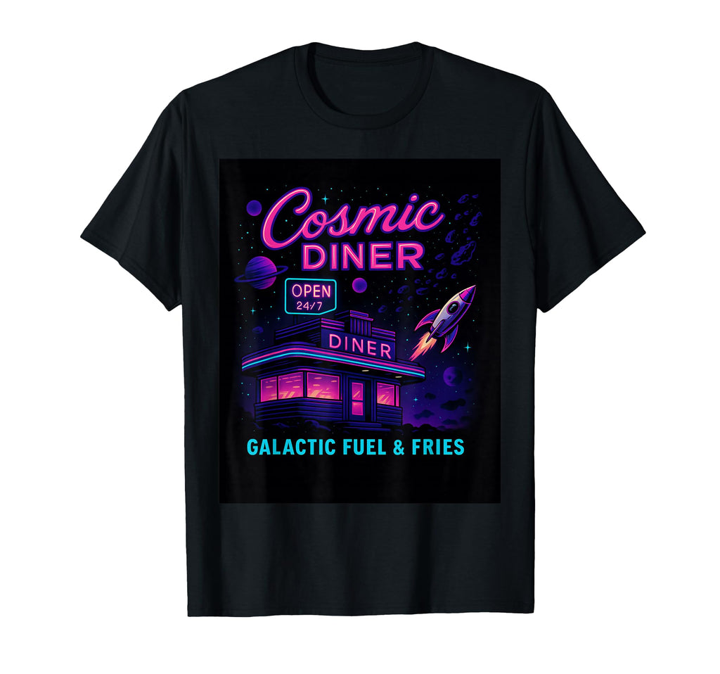 Cosmic Diner Space Diner Galactic T-Shirt - Aesthetic Graphic for Adults - T-Shirt, Sweatshirt, Hoodie