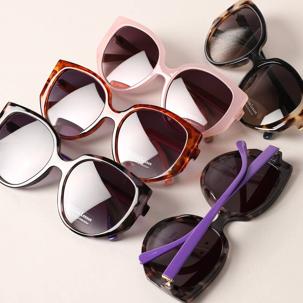 Leopard Colored Two Tone Large Lenses Sunglasses - Adult & Kids T-Shirts, Sweatshirts & Hoodies apparel design preview 1