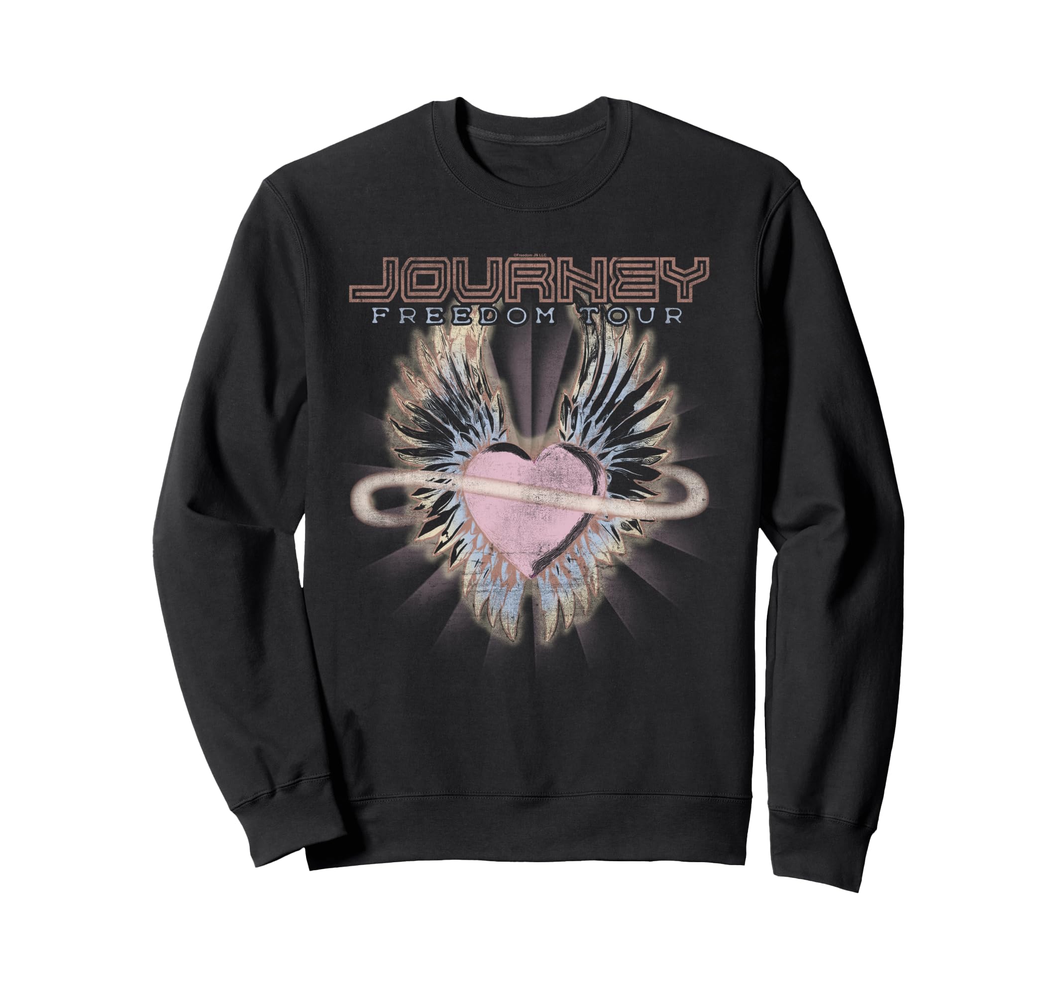 Journey Freedom Tour Pastel Heart Sweatshirt - Fun Novelty Design Unisex - T-Shirt, Sweatshirt, Hoodie