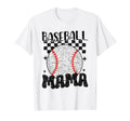 Baseball Mama Checkered Baseball T-Shirt - Novelty Apparel for Adults - T-Shirt, Sweatshirt, Hoodie