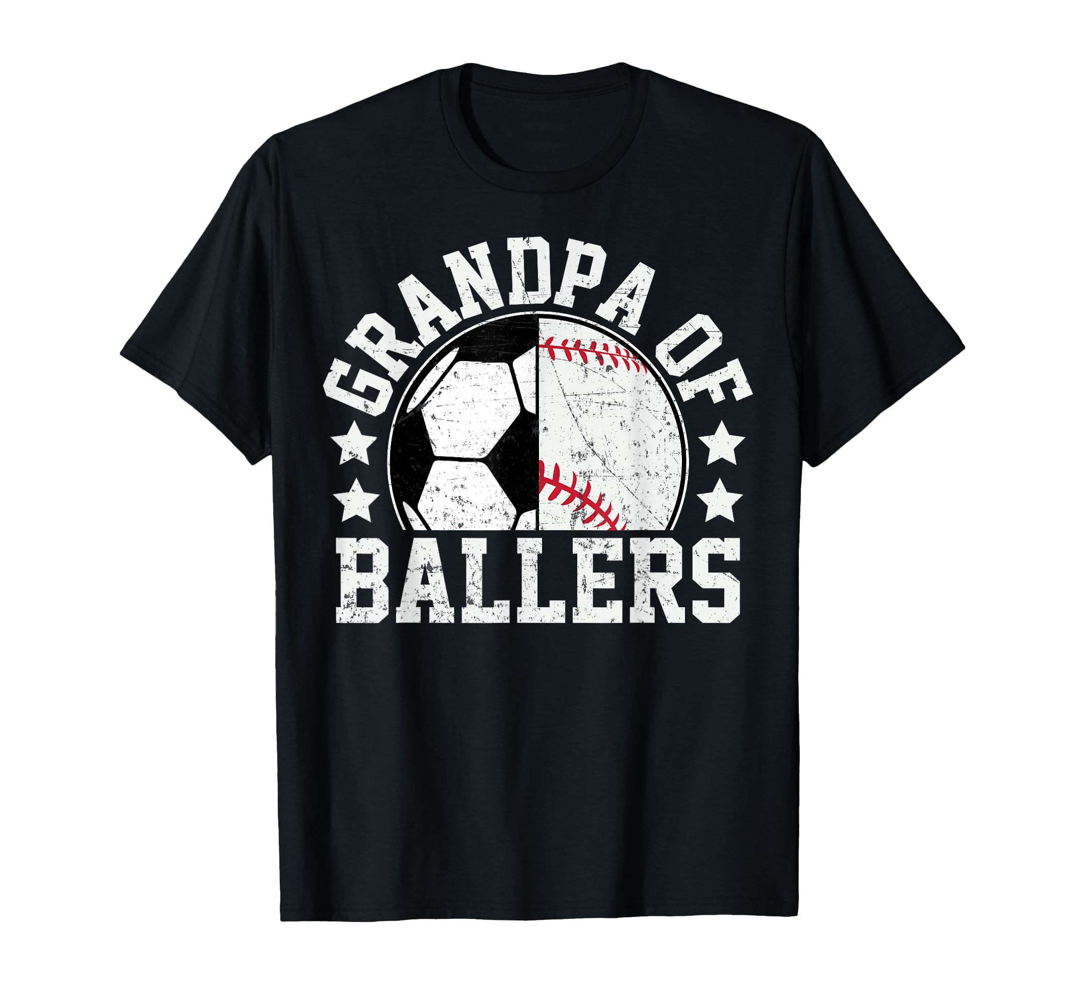 Grandpa Ballers Soccer Baseball T-Shirt - Casual Everyday Wear for Adults - T-Shirt, Sweatshirt, Hoodie