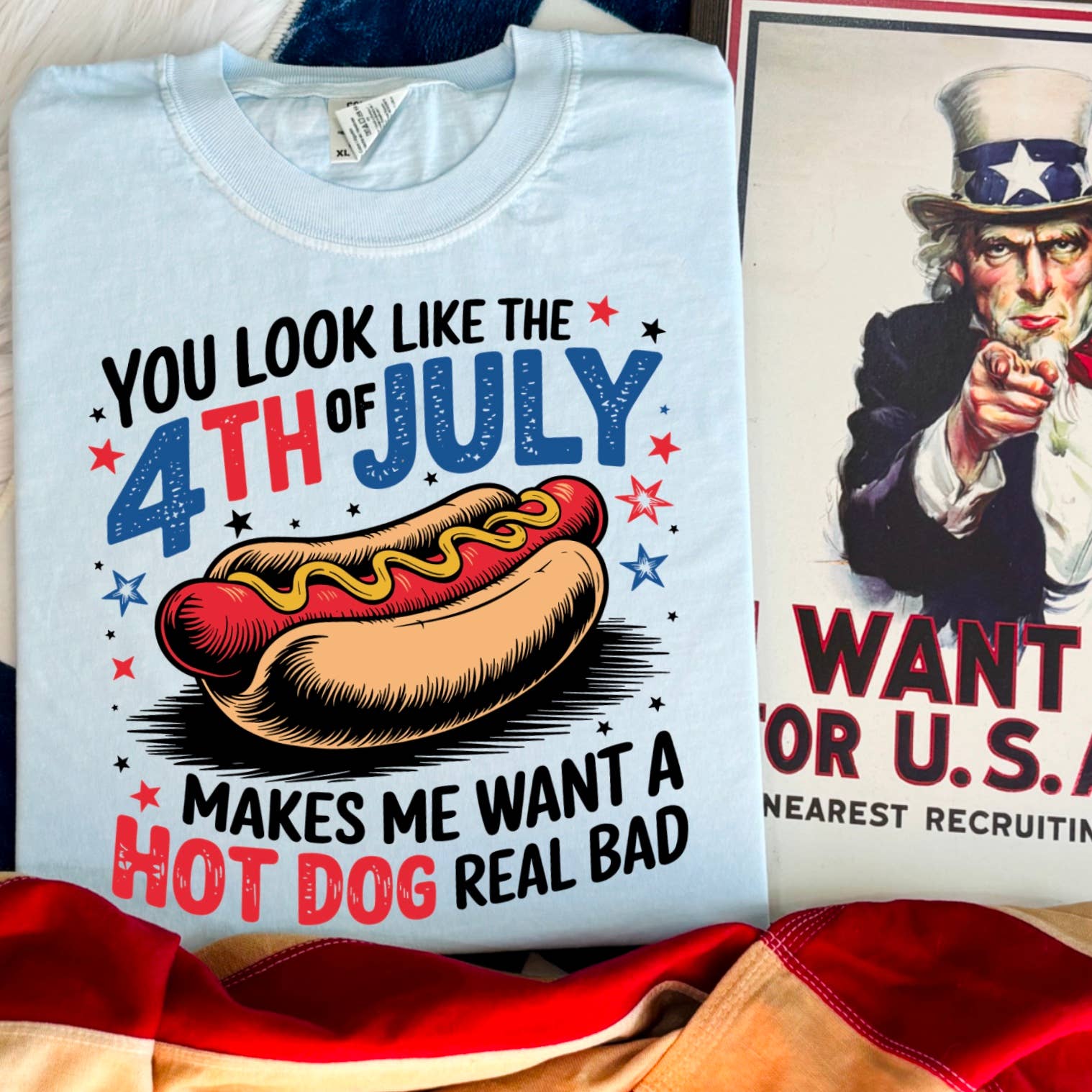 July 4th Graphic Patriotic Apparel Comfort Colors - Adult & Kids T-Shirts, Sweatshirts & Hoodies apparel design preview 1