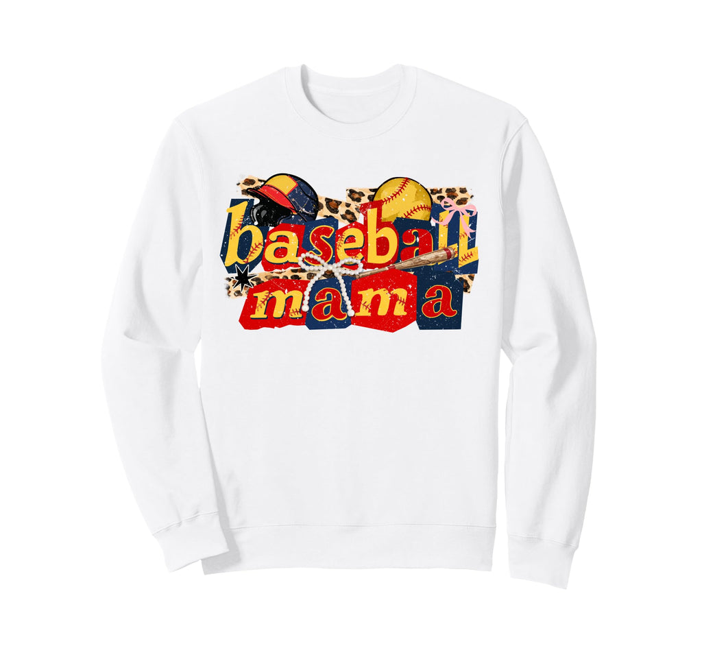 Baseball Mama Coquette Bow Baseball Sweatshirt - Fun Novelty Design Unisex - T-Shirt, Sweatshirt, Hoodie