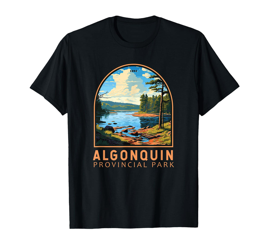 Algonquin Provincial Park Canada Emblem T-Shirt - Custom Art Print Unisex - T-Shirt, Sweatshirt, Hoodie