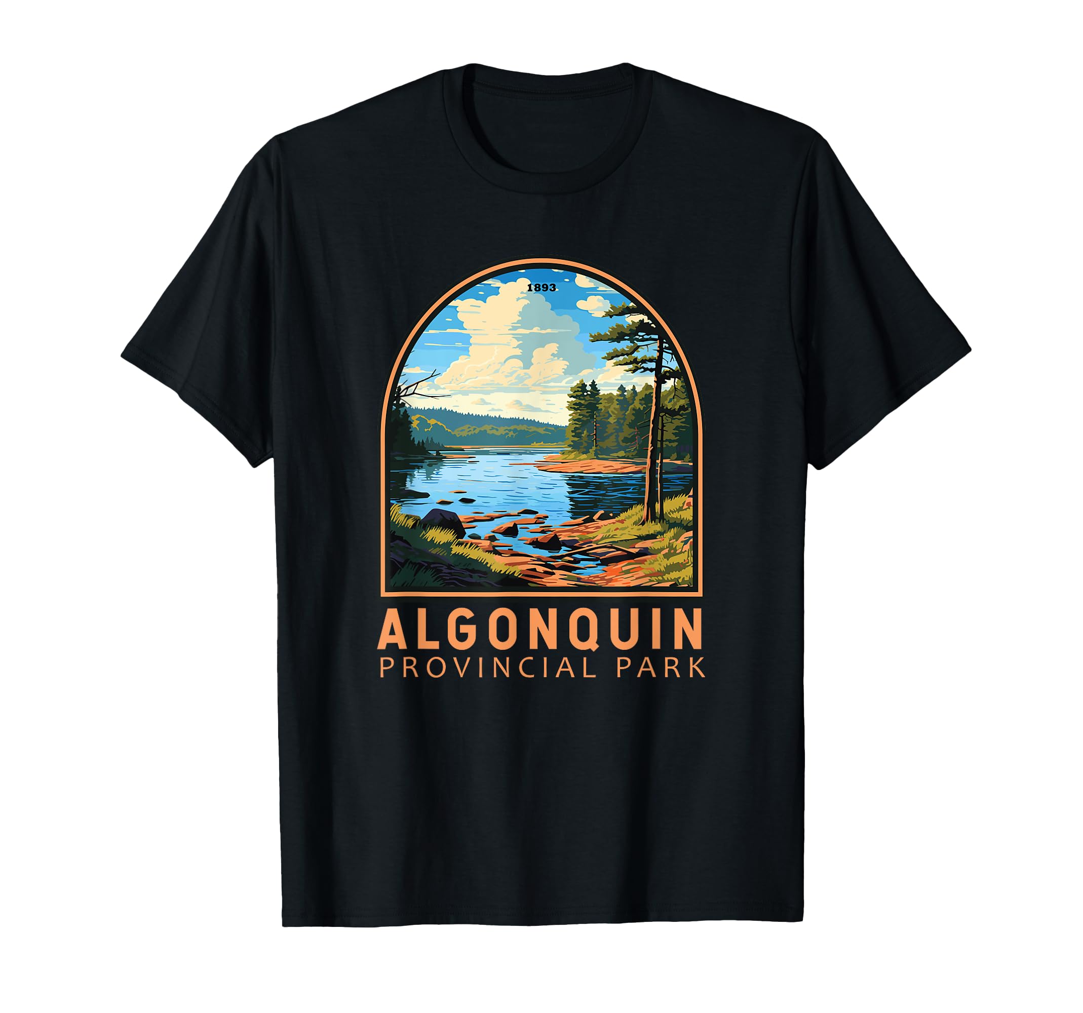 Algonquin Provincial Park Canada Emblem T-Shirt - Custom Art Print Unisex - T-Shirt, Sweatshirt, Hoodie