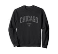 Chicago Illinois Distressed Illinois Sweatshirt - Trendy Graphic Unisex - T-Shirt, Sweatshirt, Hoodie