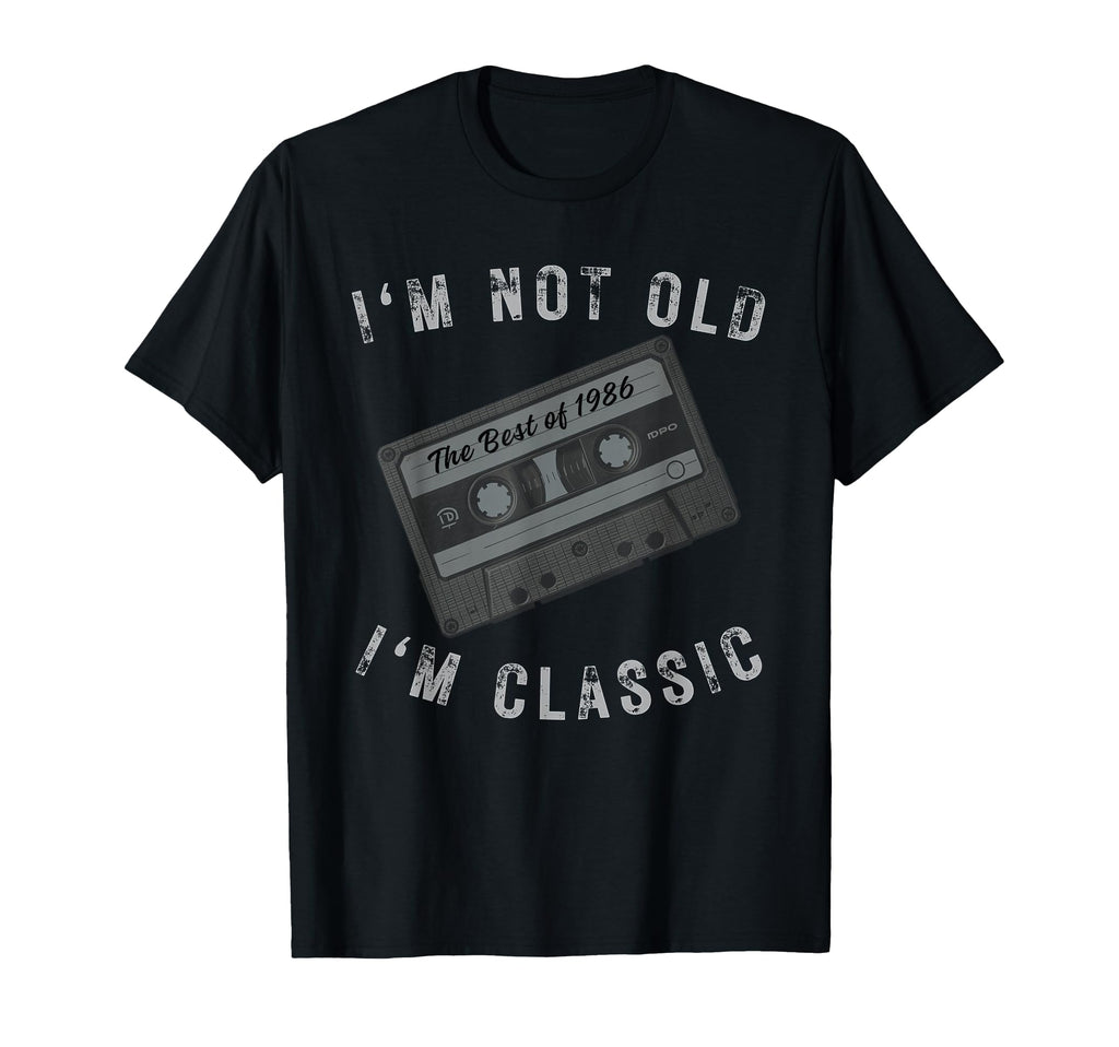 Best 1986 Funny Birthday Cassette T-Shirt - Fun Novelty Design Men Women - T-Shirt, Sweatshirt, Hoodie