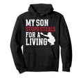Proud Baseball Catcher Dad Baseball Hoodie - Casual Everyday Wear Unisex - T-Shirt, Sweatshirt, Hoodie