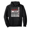 2026 Baseball Senior Cousin Graduation Hoodie - Novelty Apparel for Adults - T-Shirt, Sweatshirt, Hoodie