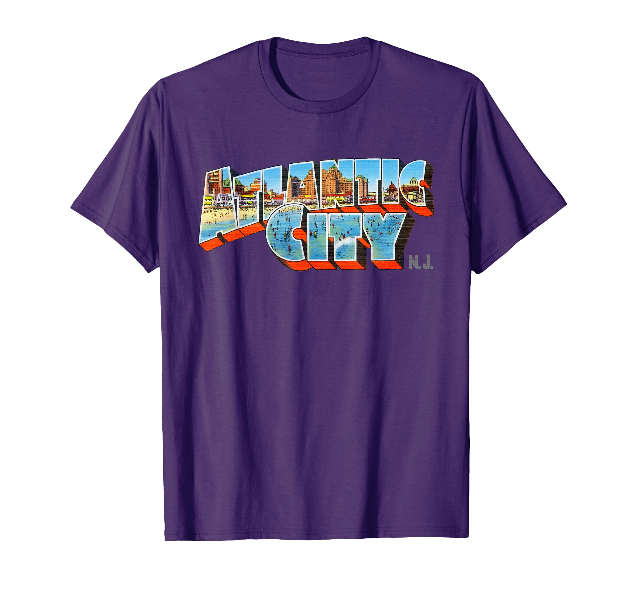 Atlantic City New Jersey Nj Souvenir T-Shirt - Novelty Apparel Men Women - T-Shirt, Sweatshirt, Hoodie