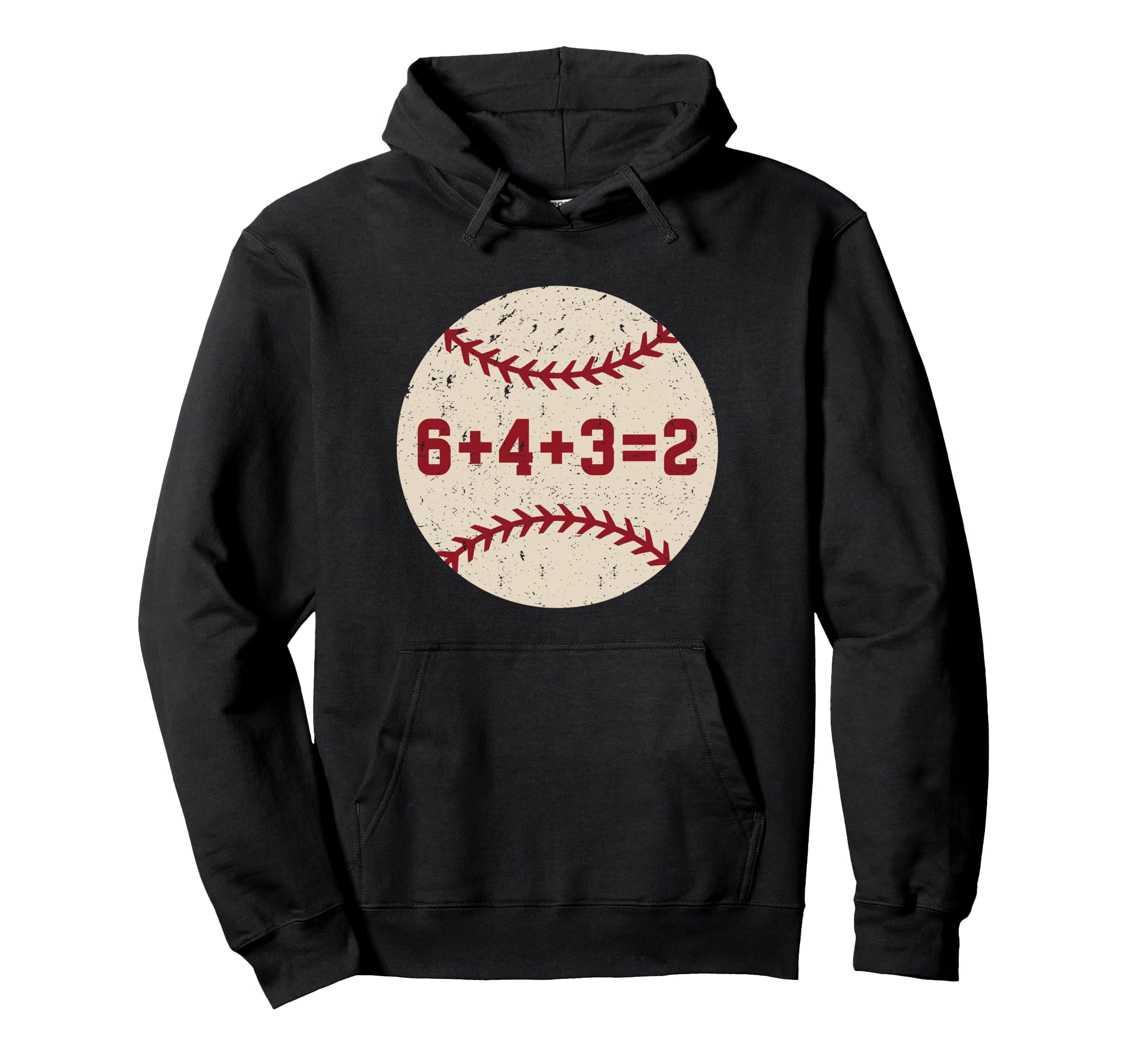 6 4 3 2 Baseball Double Play Funny Hoodie - Fun Novelty Design for Adults - T-Shirt, Sweatshirt, Hoodie