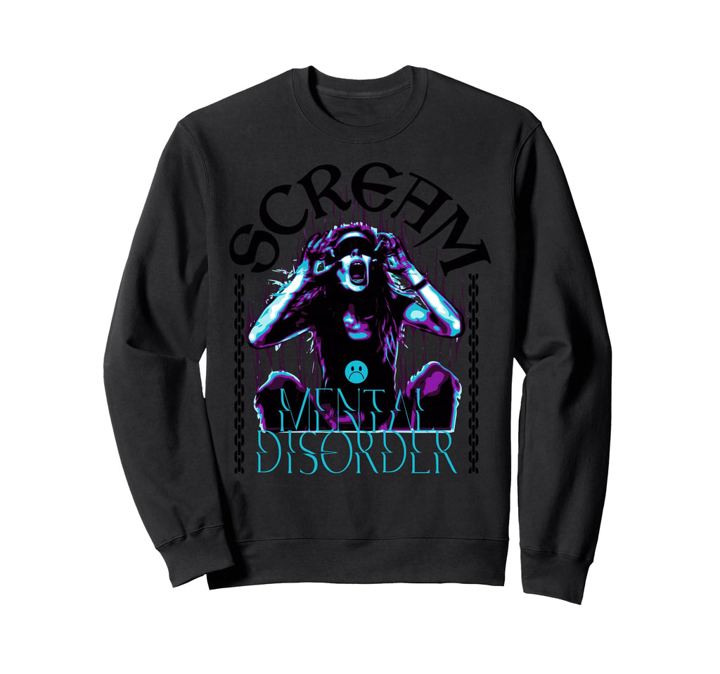 Y2K Scream Bold Urban Graffiti Aesthetic Sweatshirt - Unique Graphic Unisex - T-Shirt, Sweatshirt, Hoodie