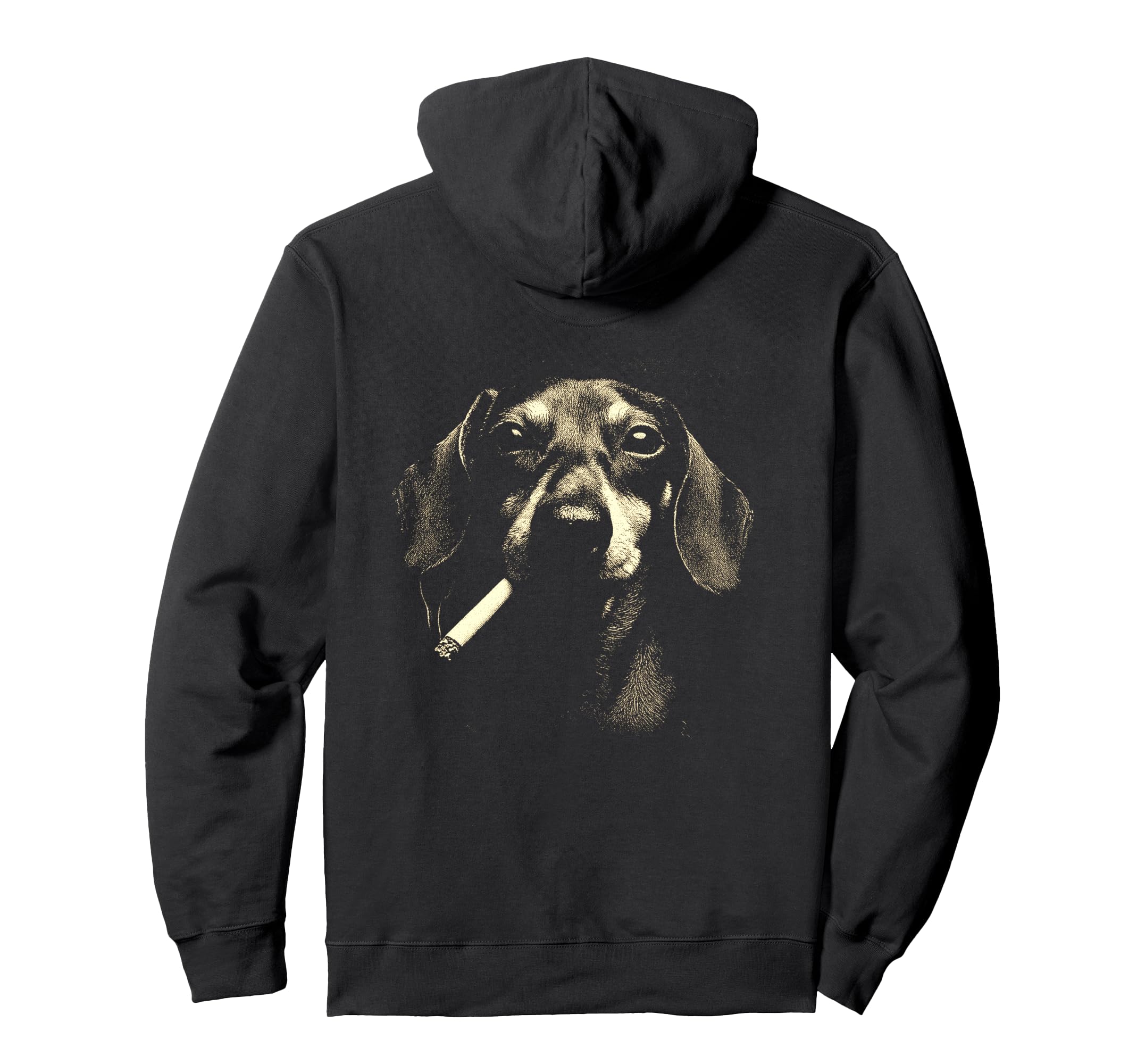 Dachshund Smoking Cigarette Grunge Meme 90S Hoodie - Graphic Print Unisex - T-Shirt, Sweatshirt, Hoodie