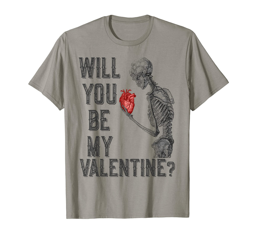 Gothic Art Skeleton Heart Will You T-Shirt - Aesthetic Graphic for Adults - T-Shirt, Sweatshirt, Hoodie