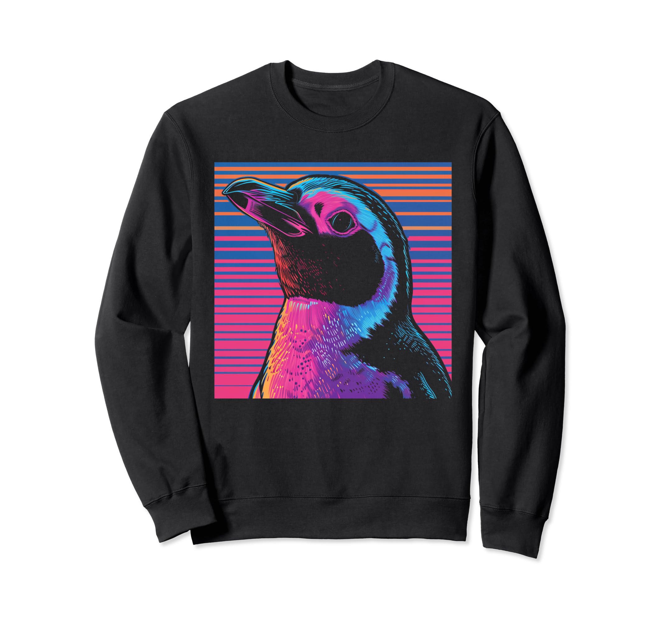 Penguin Vaporwave Aesthetic Sweatshirt - Casual Everyday Wear Unisex - T-Shirt, Sweatshirt, Hoodie