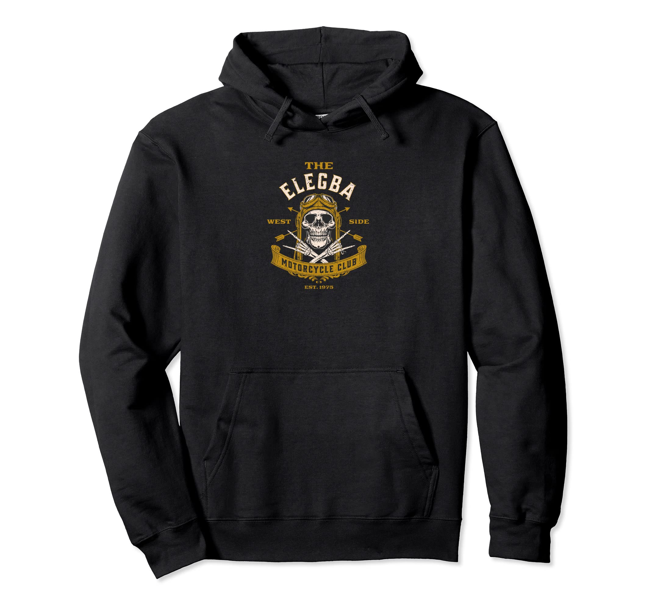 Elegba Motorcycle Club Orisha Biker Hoodie - Unique Graphic for Adults - T-Shirt, Sweatshirt, Hoodie