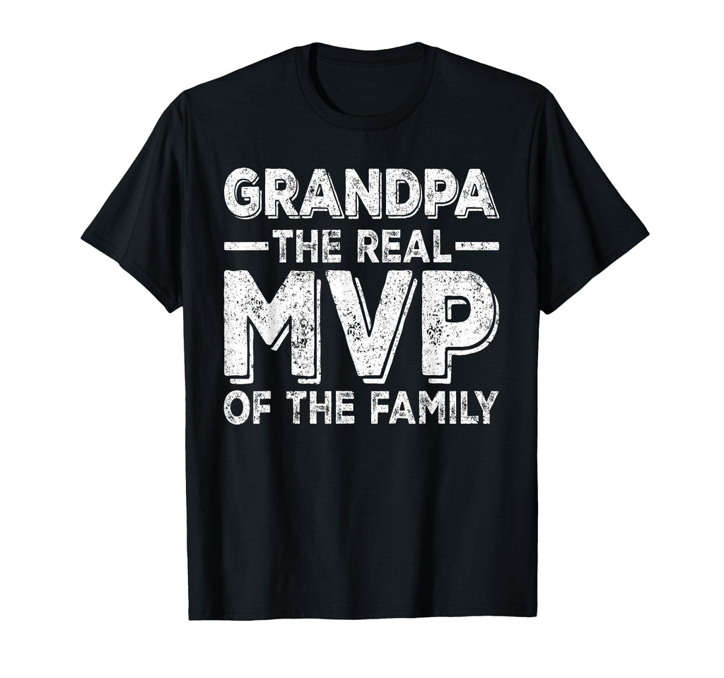 Grandpa Baseball Grandpa Real Mvp T-Shirt - Minimalist Print Men Women - T-Shirt, Sweatshirt, Hoodie