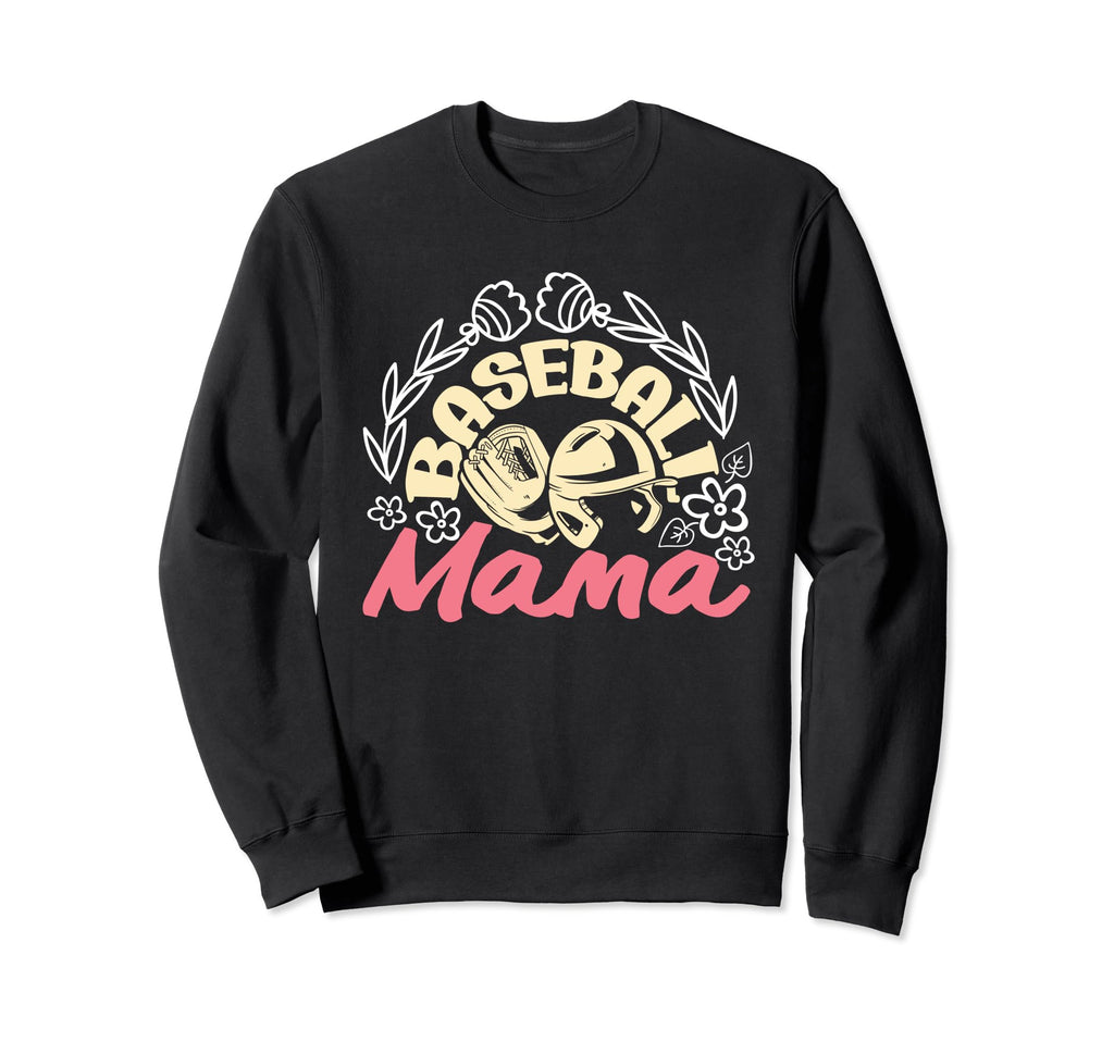 Baseball Mama Letter Funny Baseball Sweatshirt - Minimalist Print Men Women - T-Shirt, Sweatshirt, Hoodie