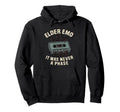 Elder Emo Cassette Tape Hearts Music Hoodie - Trendy Graphic Men Women - T-Shirt, Sweatshirt, Hoodie