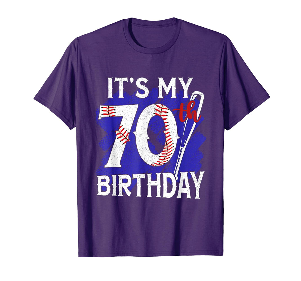 Its My 70Th Birthday Baseball 70 Year T-Shirt - Streetwear Style Men Women - T-Shirt, Sweatshirt, Hoodie
