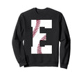 E Baseball Initial Personalized Sweatshirt - Custom Art Print Unisex - T-Shirt, Sweatshirt, Hoodie