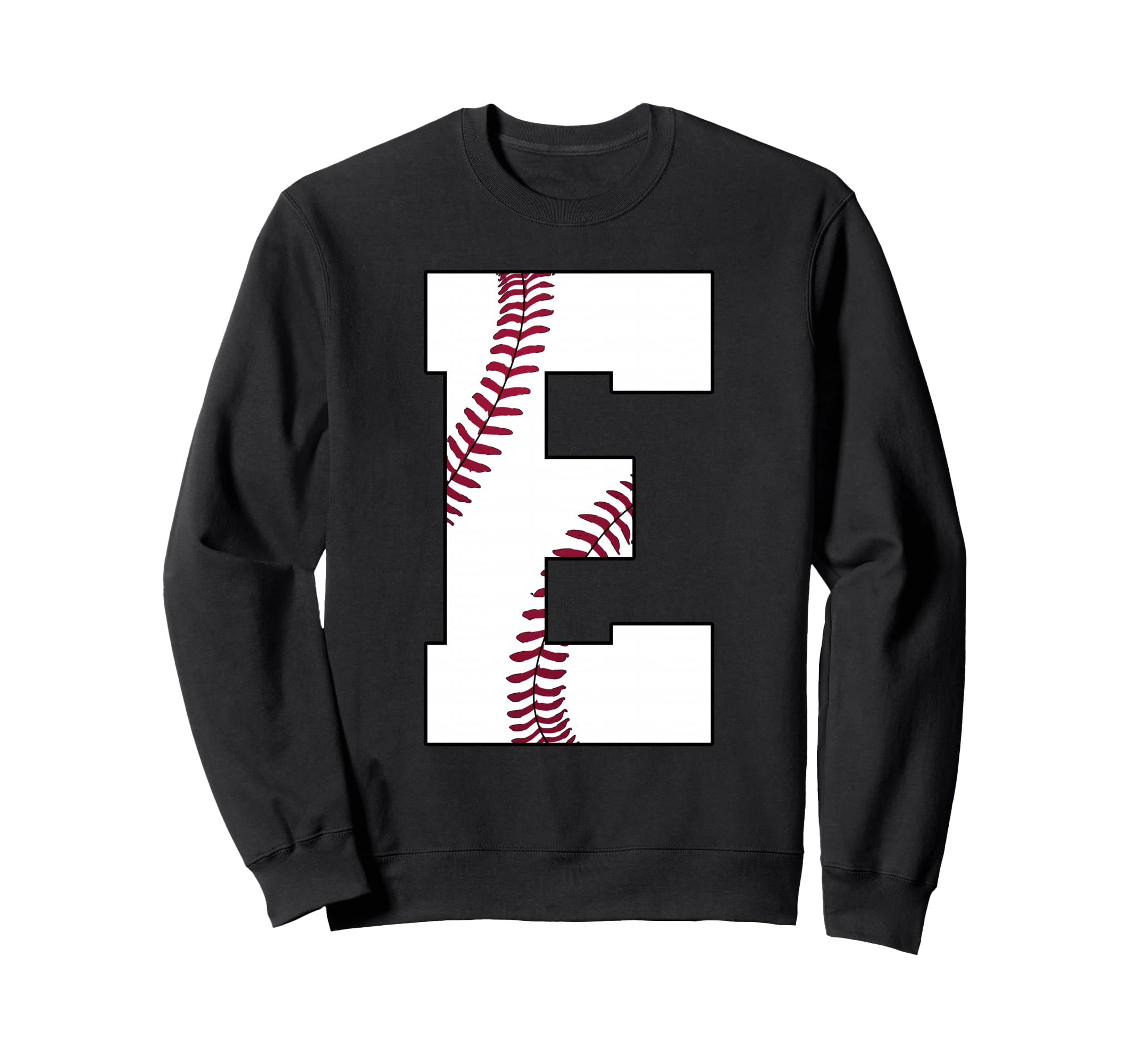 E Baseball Initial Personalized Sweatshirt - Custom Art Print Unisex - T-Shirt, Sweatshirt, Hoodie