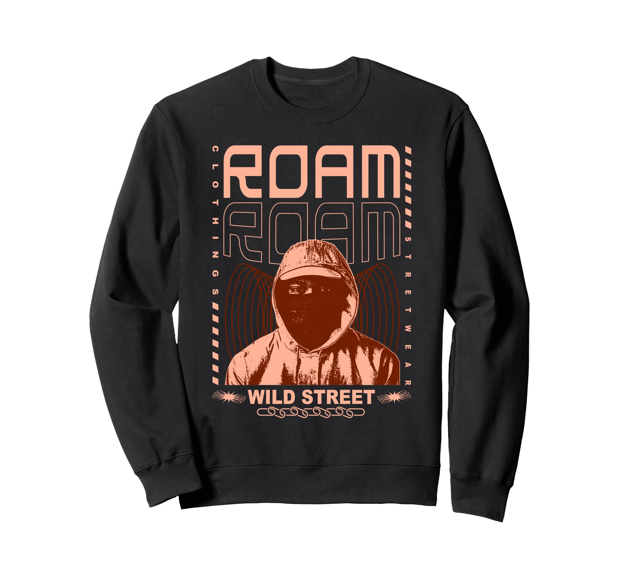 Y2K Roam Bold Urban Graffiti Aesthetic Sweatshirt - Graphic Print Men Women - T-Shirt, Sweatshirt, Hoodie
