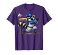 Raccoon Playing Baseball Raccoon Lover T-Shirt - Trendy Graphic Men Women - T-Shirt, Sweatshirt, Hoodie