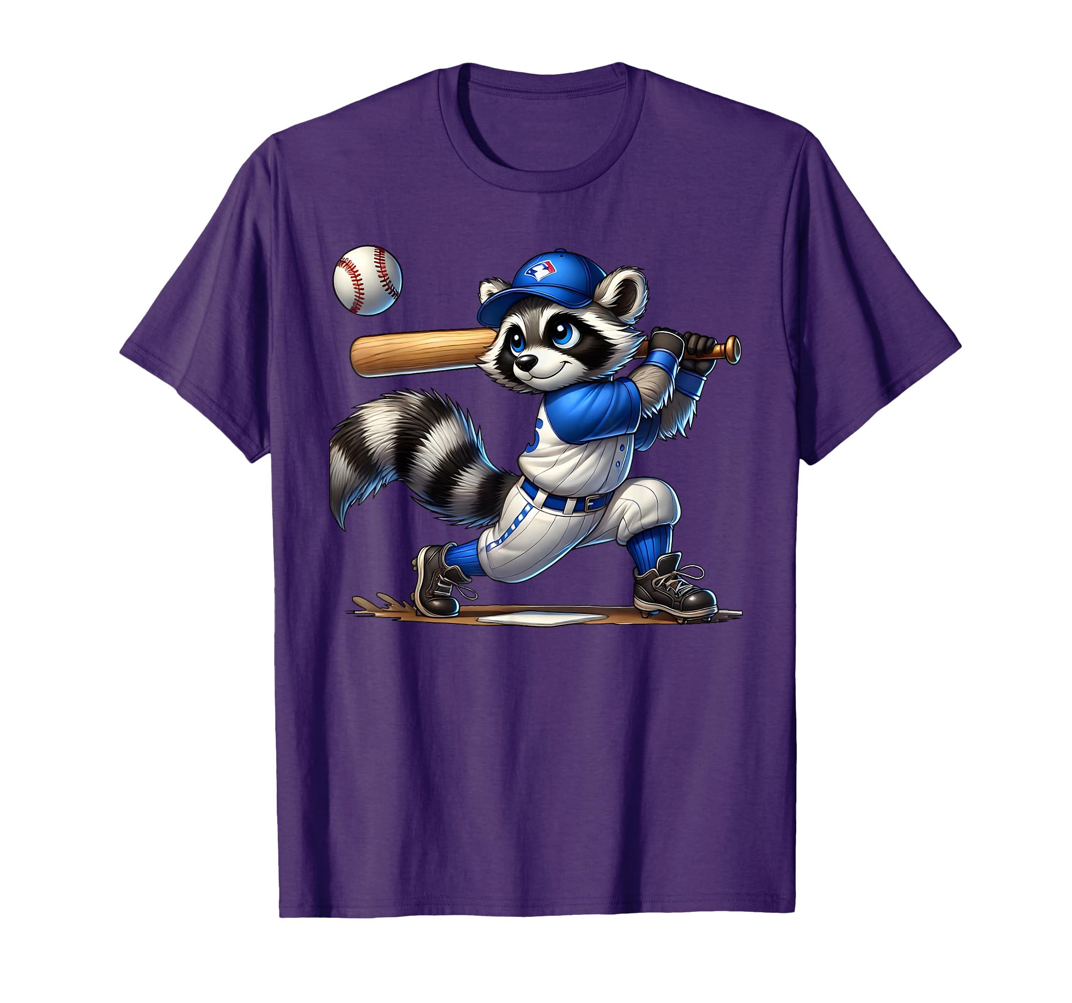 Raccoon Playing Baseball Raccoon Lover T-Shirt - Trendy Graphic Men Women - T-Shirt, Sweatshirt, Hoodie